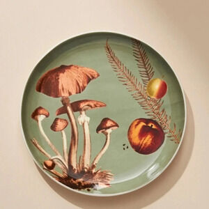 NWT Set of 8 Anthropologie Fungi Nature Studies Dessert Plates